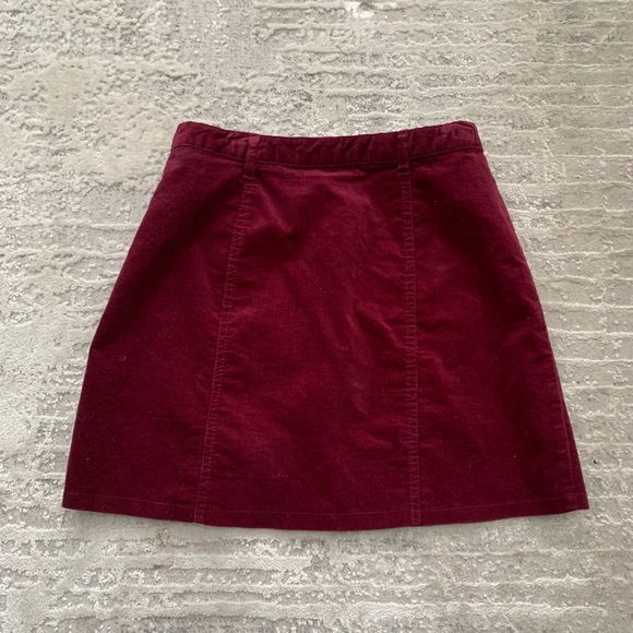 Red Corduroy Skirt - Picture 2 of 3